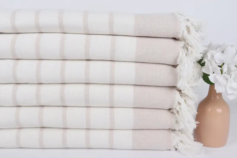 House Warming Gift, 68x39 Cotton Striped Towel, Turkish Towel USA, Wedding Gifts Towel, Best Beach Towel, Gym Towel, Bridemaids Beach Towel - 3