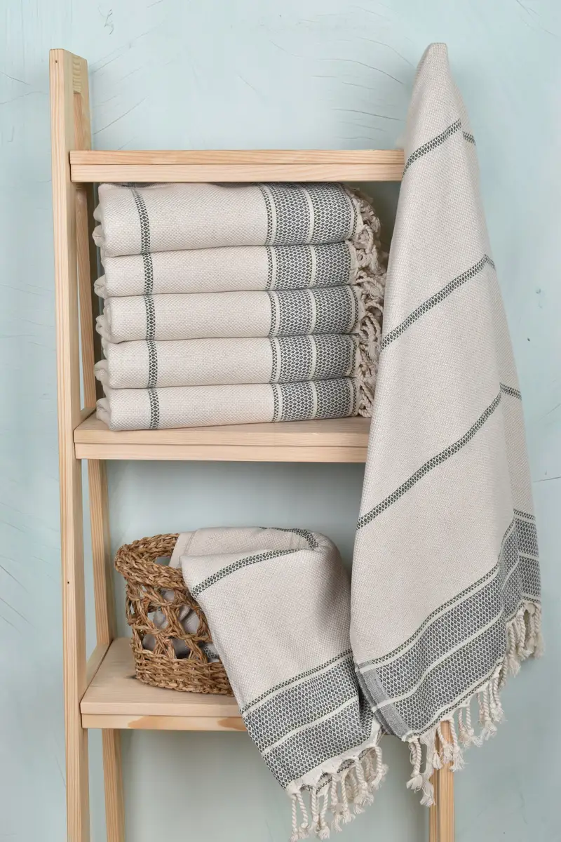 Sand-resistant towel, Quick-dry travel peshtemal towel, Beach Size Towel, 70x36 Linen Striped Towel, Bachelor Gifts, Beach towel, Wedding Gift Ideas - 3