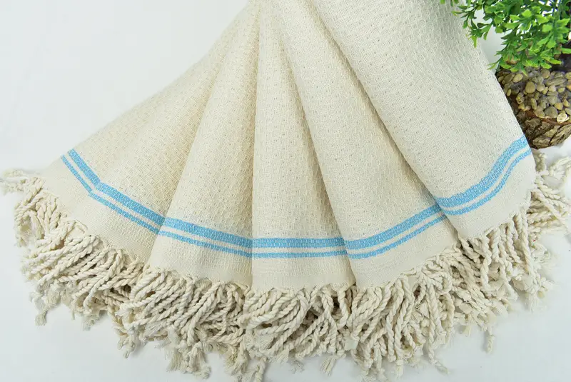 Sand-resistant towel, Sand-resistant Turkish towel for travel, 68x36 Cotton Striped Towel, Organic Turkish towel, Bridal Gifts, Bridal Shower Favors - 4