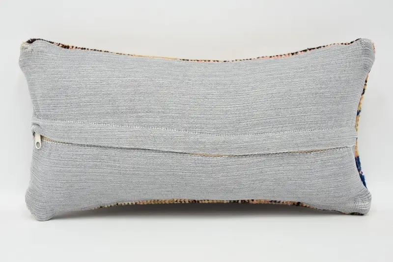 8x16 Blue Cushion Cover, Bolster Throw Pillow, Boho Pillow, Pillow for Sofa, Vintage Kilim Throw Pillow, Pillow Sham, Customized Pillow - 6