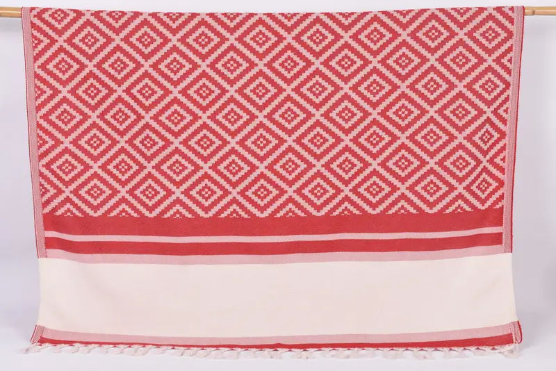 Turkish Towel Personalized Organic Cotton Beige Sun Design Bath Towel, 69x36 Inches