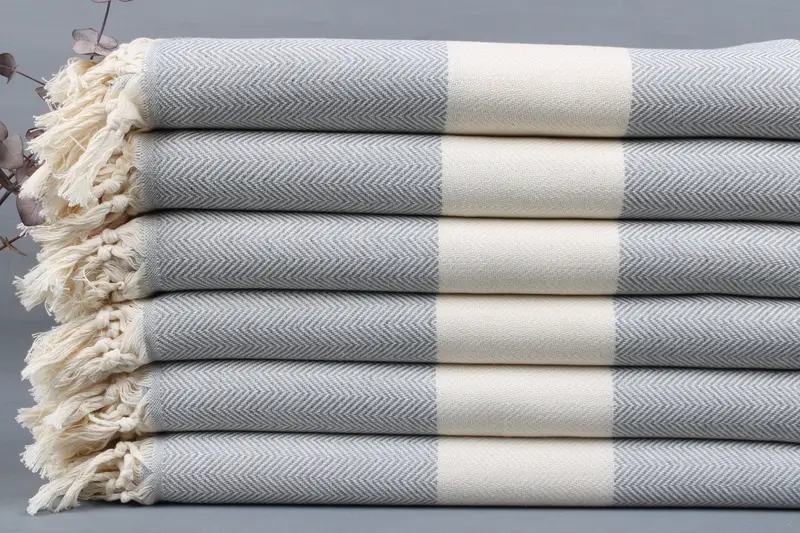 Personalized Turkish Towel, Wedding Gift, Dark Gray, 40x71 Inches