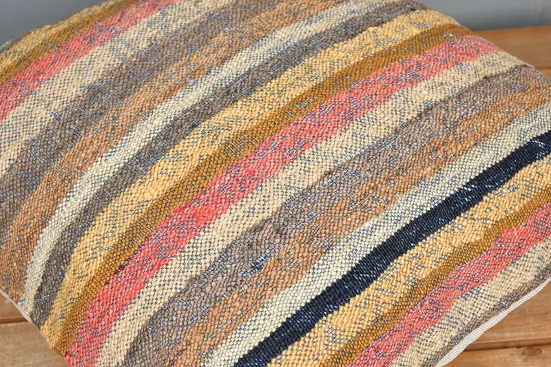 Pillow Case, 20x20 Yellow Pillow Sham, Vintage Pillow, Turkish Pillow, Kilim Pillow Cover, Authentic Pillow Cover, Boho Throw Pillow Case - 3
