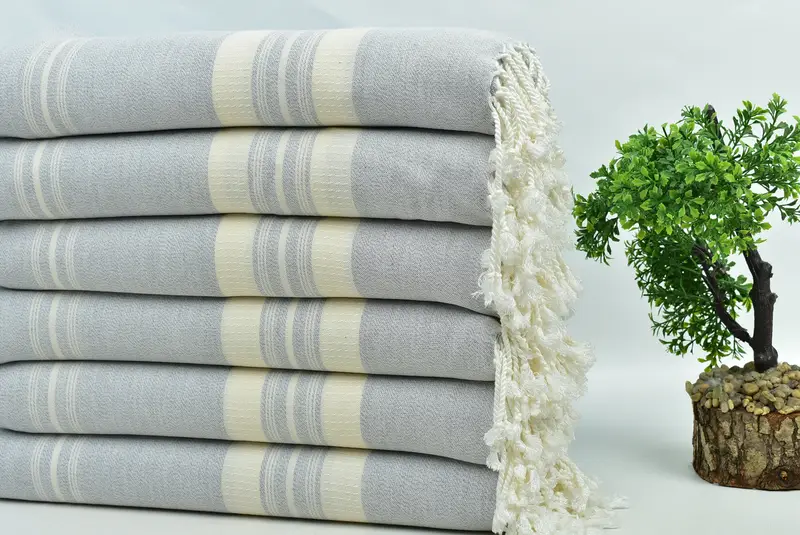 Bridesmaid Proposal Gift, Best Beach Towel, Quick-dry towel, Personalized Gifts, Holiday Towel, Customized Turkish Towel, 60x38 Cotton Striped Towel - 3