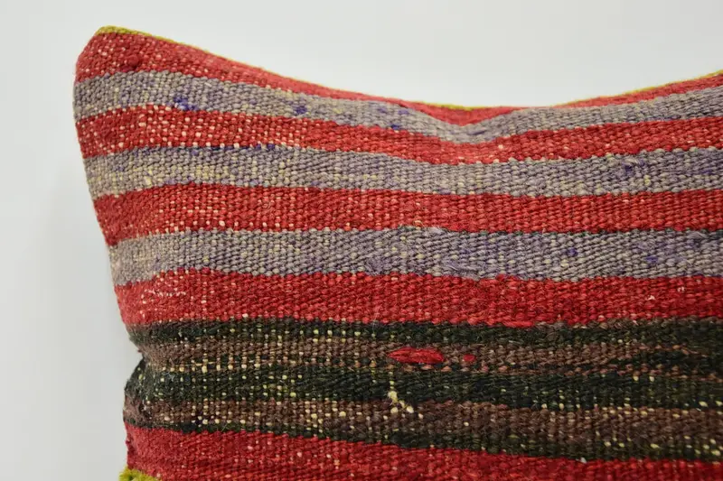 Boho Pillow Sham Cover, Kilim Pillow Cover, Cushion Case, Handmade Kilim Cushion, Cozy Throw Cushion Case, 12x12 Red Pillow Case, Sofa Pillow Cover - 2
