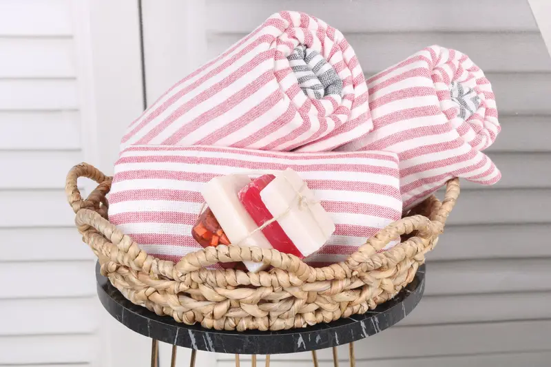 Quick-Dry Beach Towel, Absorbent Turkish towel, 68x40 Cotton Striped Terry Towel, Bachelor Towel, Turkish Towel USA, Holiday Towel, Home Decor Towel - 4