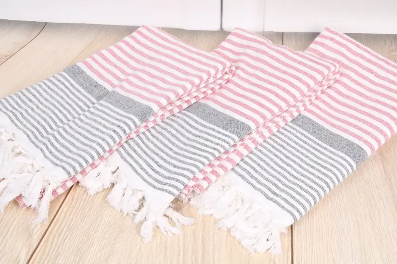 Quick-Dry Beach Towel, Absorbent Turkish towel, 68x40 Cotton Striped Terry Towel, Bachelor Towel, Turkish Towel USA, Holiday Towel, Home Decor Towel - 6