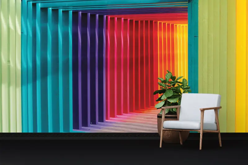 Büyüleyici Baskılı Duvar Kağıdı: Hipnotik, Renkli, Optik İllüzyon 3D Efekti