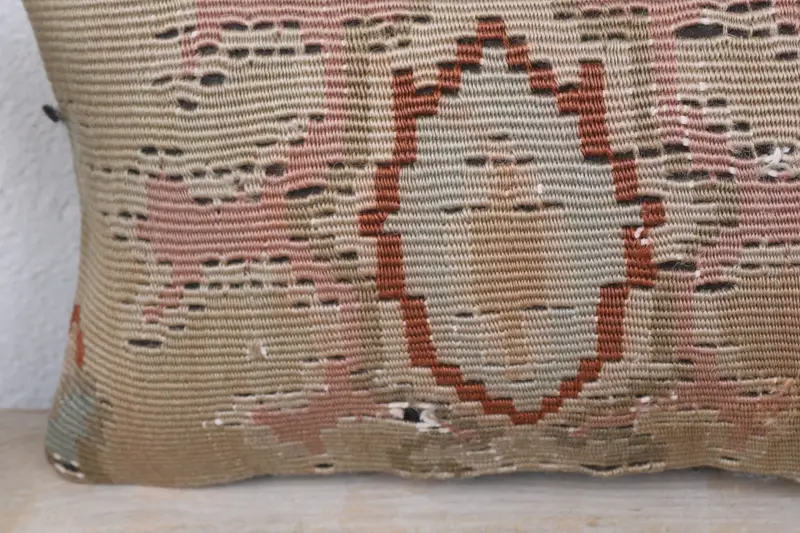 Cotton Pillow Sham, Interior Designer Pillow, 8x16 Brown Pillow, Retro Cushion Cover, Gift Pillow, Cushion Cover, Traditional Pillow, Kilim Pillow - 3