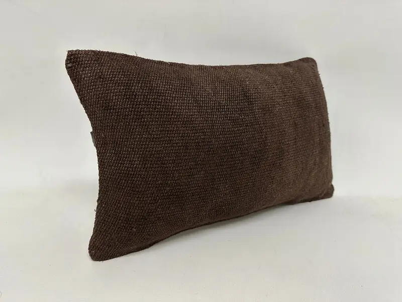Home Decor Pillow, Southwestern Cushion, 12x20 Brown Cushion Cover, Gift Pillow, Turkish Kilim Pillow, Bench Pillow Sham, Pillow Sham - 3