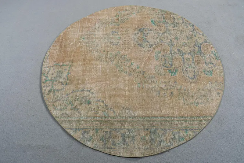 Alfombra Elegante Marrón 1,2x1,2m Motivo Persa