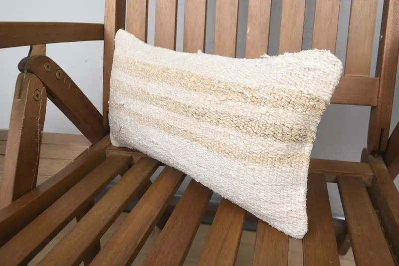 8x16 Beige Pillow Sham, Luxury Pillow, Turkish Pillow, Outdoor Bolster Cushion Cover, Pillow for Couch, Cushion, Kilim Cushion Sham - 3