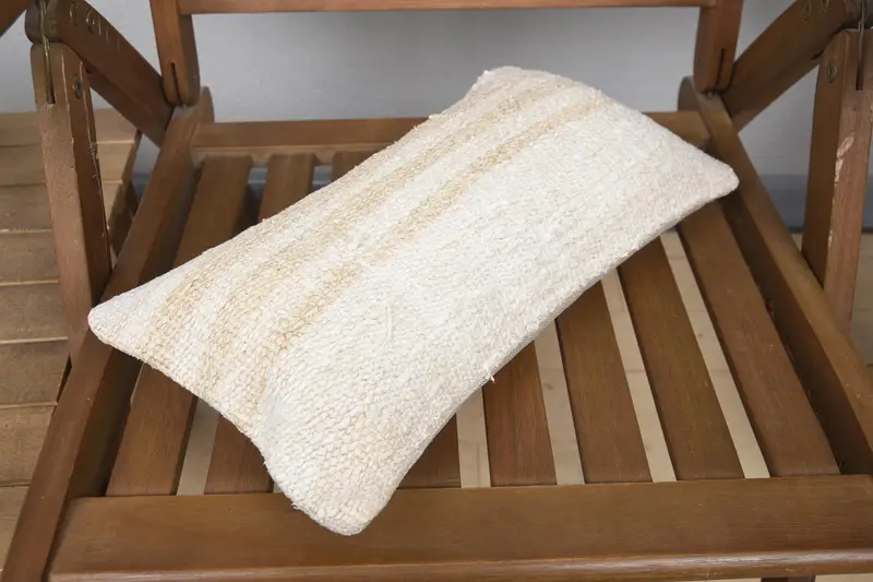 8x16 Beige Pillow Sham, Luxury Pillow, Turkish Pillow, Outdoor Bolster Cushion Cover, Pillow for Couch, Cushion, Kilim Cushion Sham - 4