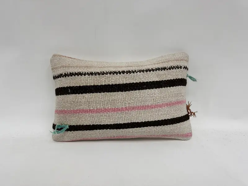 Pillow for Sofa, Pillow for Couch, Pastel Cushion Cover, 12x20 White Cushion, Pillow Case, Vintage Kilim Pillow, Authentic Cushion Cover - 1