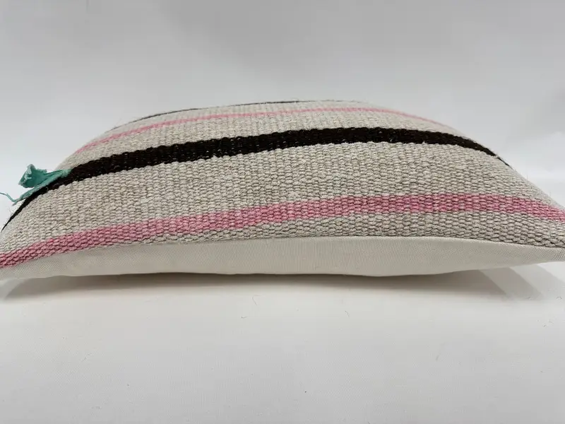 Pillow for Sofa, Pillow for Couch, Pastel Cushion Cover, 12x20 White Cushion, Pillow Case, Vintage Kilim Pillow, Authentic Cushion Cover - 5