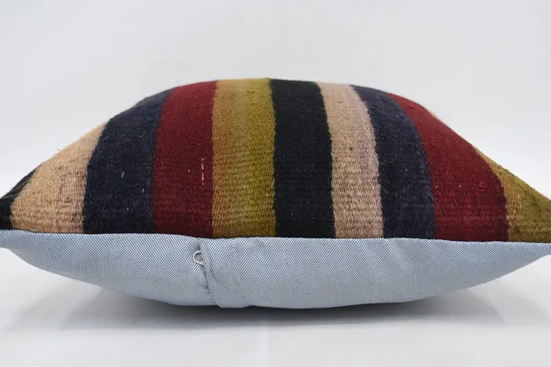 Pet Cushion Cover, Cushion, Gift Pillow, Tribal Cushion Case, Vintage Pillow, Yoga Cushion, 16x16 Brown Pillow Cover, Kilim Pillow - 5