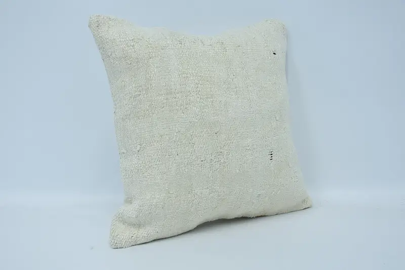 Custom Cushion, Outdoor Pillow Cover, Ethnical Kilim Rug Pillow, Pillow Sham, Kilim Pillow Cover, Vintage Kilim Throw Pillow, 16x16 Beige Cushion - 3
