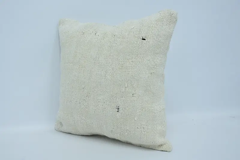 Custom Cushion, Outdoor Pillow Cover, Ethnical Kilim Rug Pillow, Pillow Sham, Kilim Pillow Cover, Vintage Kilim Throw Pillow, 16x16 Beige Cushion - 4