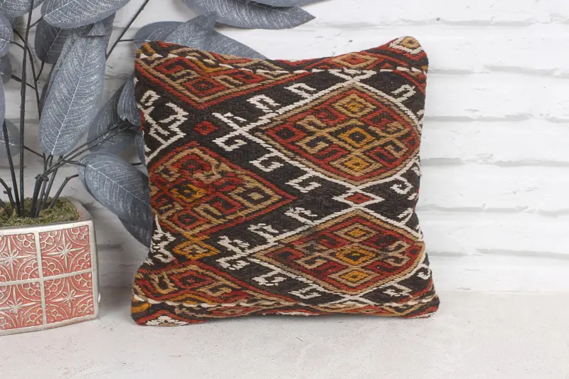 12x12 Red Pillow, Pillow for Sofa, Luxury Pillow Sham, Armchair Pillow Case, Pillow, Traditional Pillow Case, Pillow for Couch, Home Decor Pillow - 1