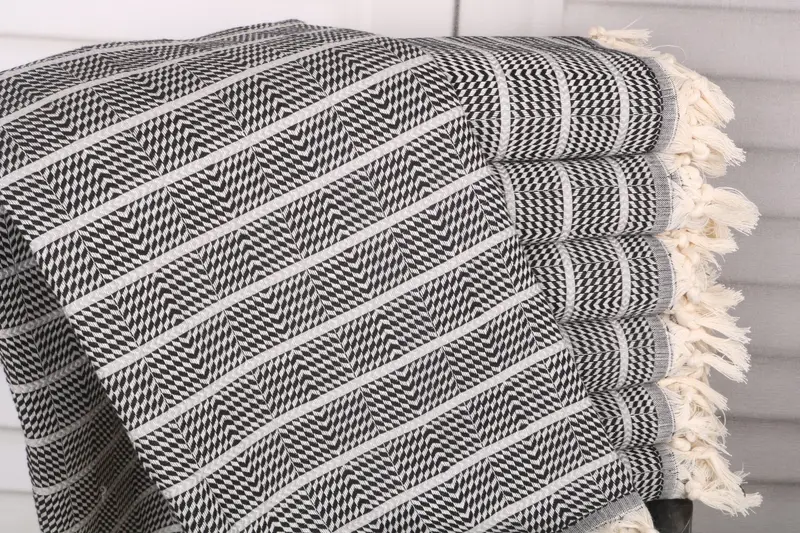 Lightweight towel, Bathroom Towel, Custom Towel, 70x40 Cotton Striped Towel, Scarf Towel, Hammam towel, Beach Theme Bachelorette Party Gifts - 1