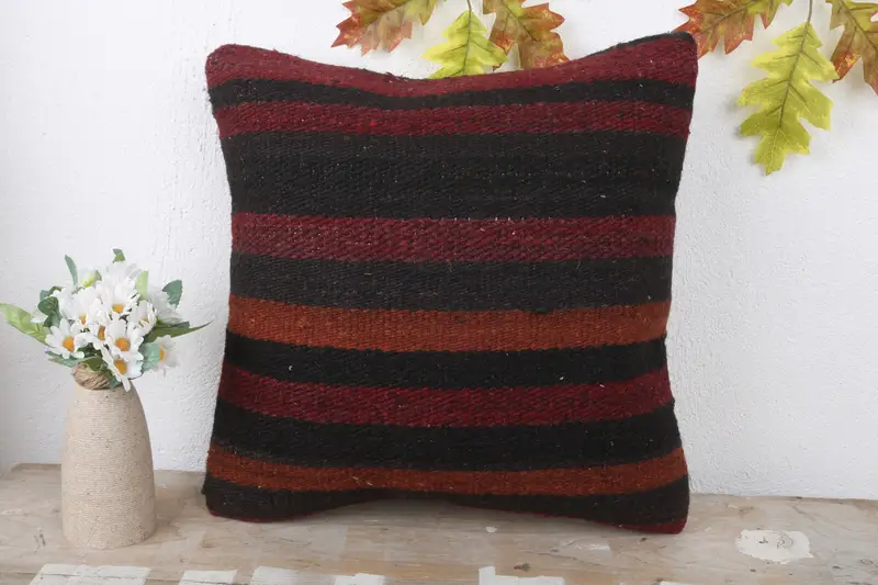 Wholesale Cushion Cover, Kilim Pillow, Nautical Throw Cushion Case, Antique Pillows, Pillow for Sofa, Pillow Case, 16x16 Red Pillow Cover - 2