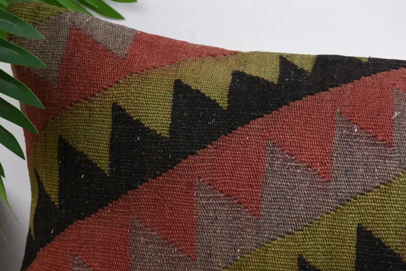 Sofa Cushion Case, Pillow Cover, Kilim Pillow, Luxury Cushion Case, Pillow for Couch, Gift Pillow, Car Pillow Case, 12x48 Red Pillow Sham - 2