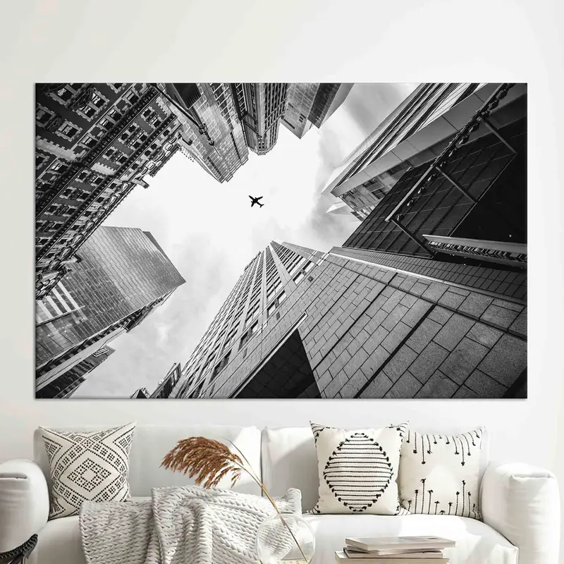 Moderne Leinwand in Schwarz und Weiß: Werten Sie Ihren Raum mit Kunst auf