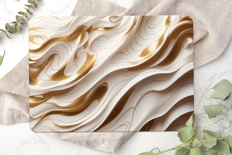 ベージュの強化ガラスまな板、モダンなキッチンの必需品