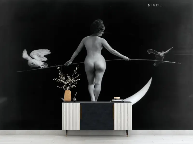 Sensual Wall Art, 3d Wall Paper, , Wall Paper Peel and Stick, Erotic Woman Wallpaper, Paper Wall Art, Sensual Photo Wallpaper,Mature Artwork - 2