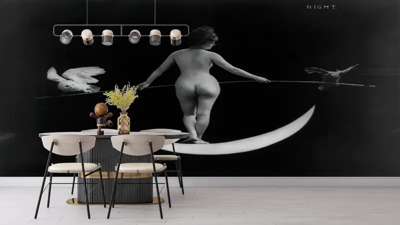 Sensual Wall Art, 3d Wall Paper, , Wall Paper Peel and Stick, Erotic Woman Wallpaper, Paper Wall Art, Sensual Photo Wallpaper,Mature Artwork - 3