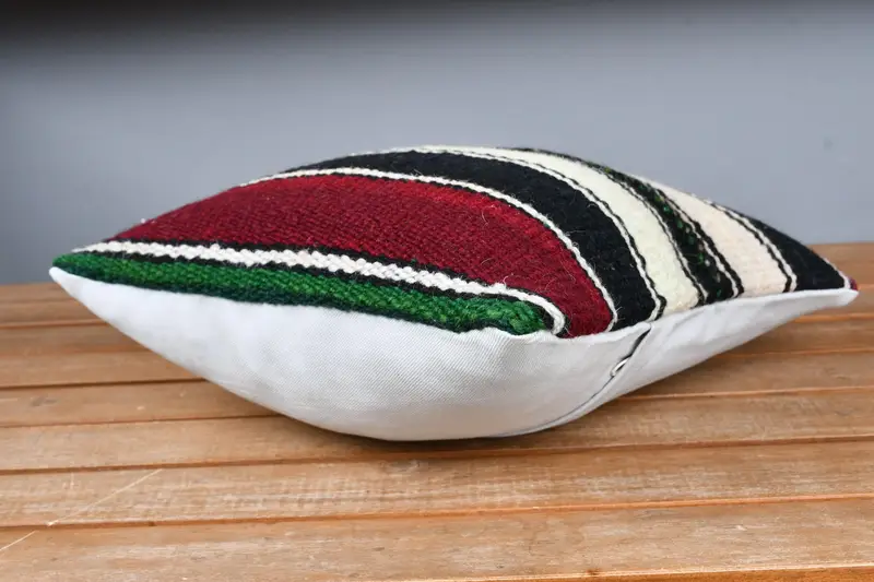 Interior Designer Pillow, Antique Pillows, Muted Pillow Sham, Designer Throw Cushion Case, Pillow Sham, 12x12 Brown Pillow, Kilim Pillow Cover - 4