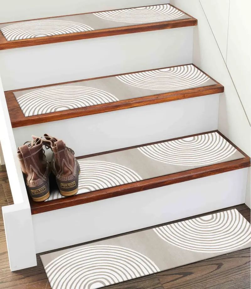 Beige Kilim Printed Rug: Ethnic Boho Design for Modern Living