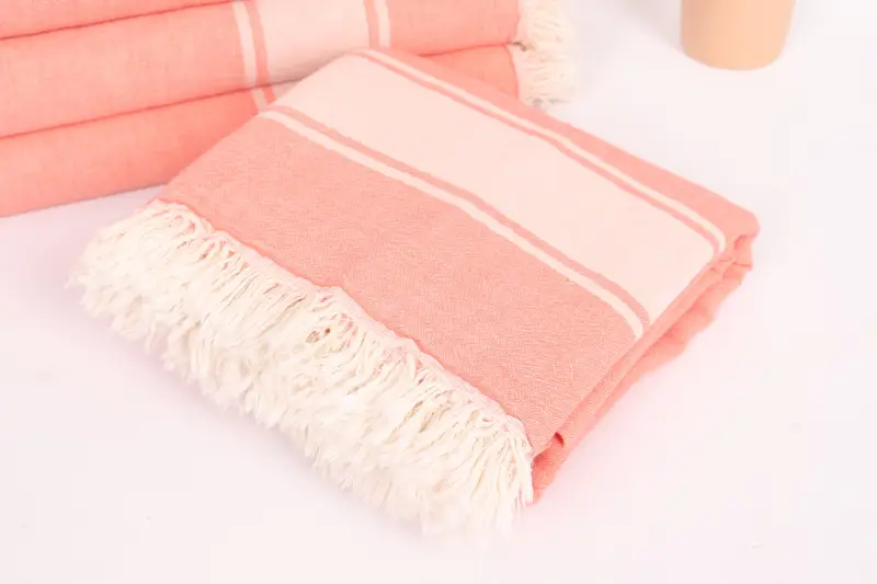 Personalised Gift, Bridesmaid Gifts, Turkish Blanket, 70x60 Cotton Striped Towel, Family Gift Basket, Best Friend Wedding Gift, Throw Blanket Couch - 5
