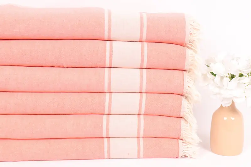 Personalised Gift, Bridesmaid Gifts, Turkish Blanket, 70x60 Cotton Striped Towel, Family Gift Basket, Best Friend Wedding Gift, Throw Blanket Couch - 3