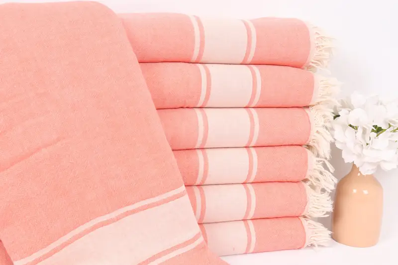 Personalised Gift, Bridesmaid Gifts, Turkish Blanket, 70x60 Cotton Striped Towel, Family Gift Basket, Best Friend Wedding Gift, Throw Blanket Couch - 1