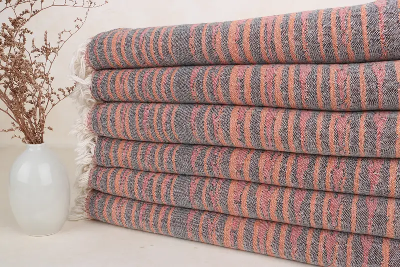 Sand-resistant Turkish towel for travel, Sand-free towel, 70x40 Cotton Patterned Towel, Gifts For Him, Fouta towel, Grandma Gift, Beach Towel Bulk - 2