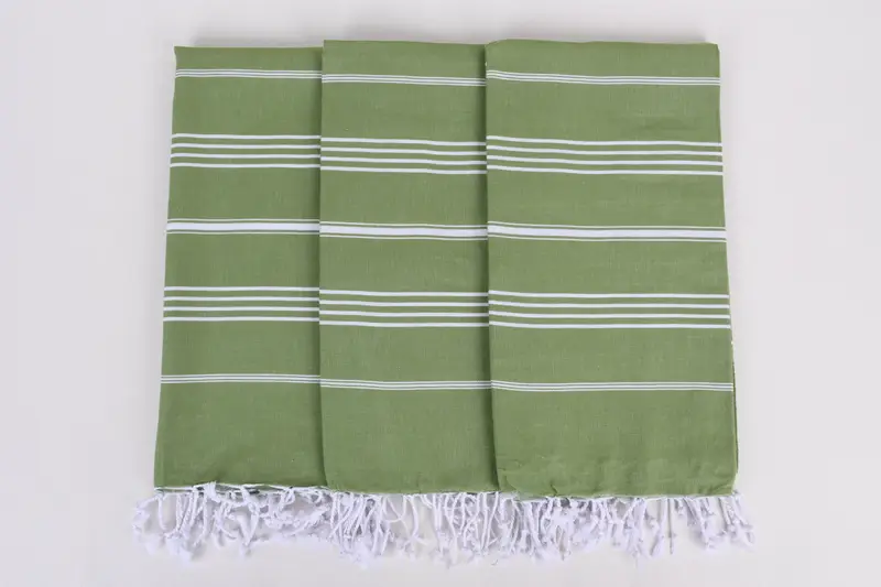 Christmas Gift, Beach Towel Bulk, Turkish beach towel, 70x40 Cotton Striped Towel, Embroidered Towel, Turkish beach towel with fringe, Luxury towel - 7