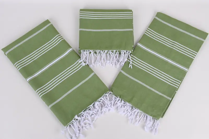 Christmas Gift, Beach Towel Bulk, Turkish beach towel, 70x40 Cotton Striped Towel, Embroidered Towel, Turkish beach towel with fringe, Luxury towel - 6