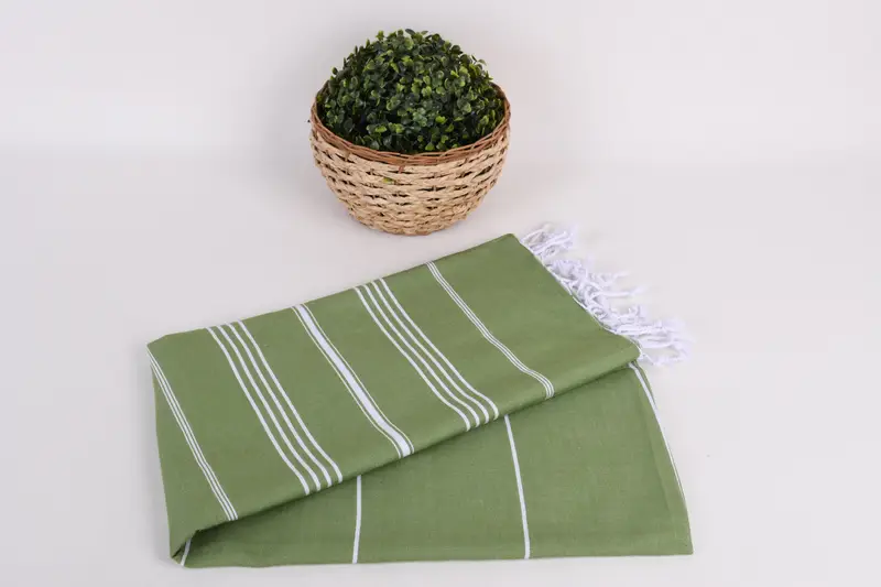 Christmas Gift, Beach Towel Bulk, Turkish beach towel, 70x40 Cotton Striped Towel, Embroidered Towel, Turkish beach towel with fringe, Luxury towel - 4