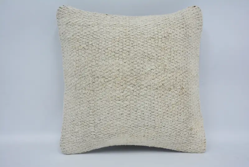 Geometric Embroidered Pillow, 12x12 Inches Decorative Pillow - 1