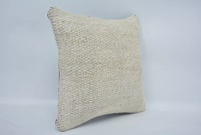 Geometric Embroidered Pillow, 12x12 Inches Decorative Pillow - 3