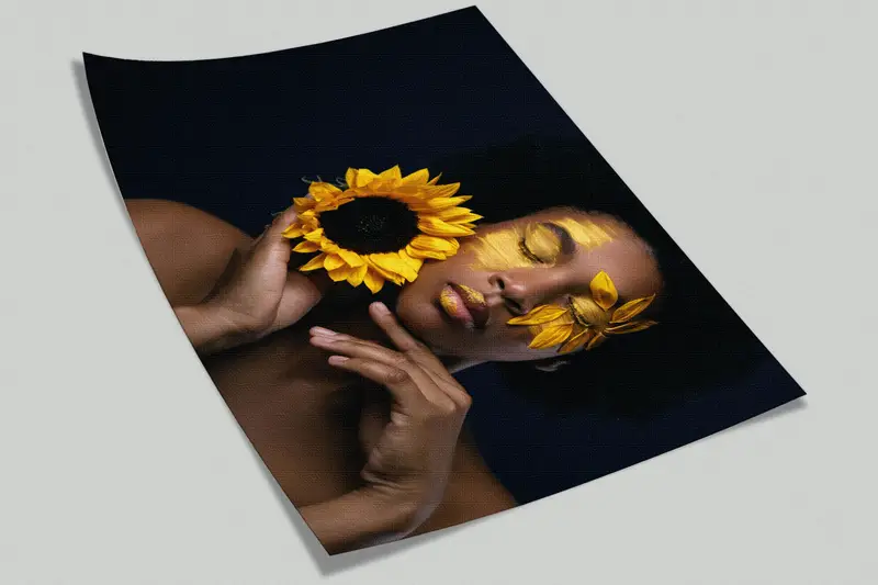 African Woman And Sunflower, Ethnic Wall Decor, Paper Wall Art, 3d Wall Paper, Bright Wall Paper, Abstract Woman Wall Painting, - 7