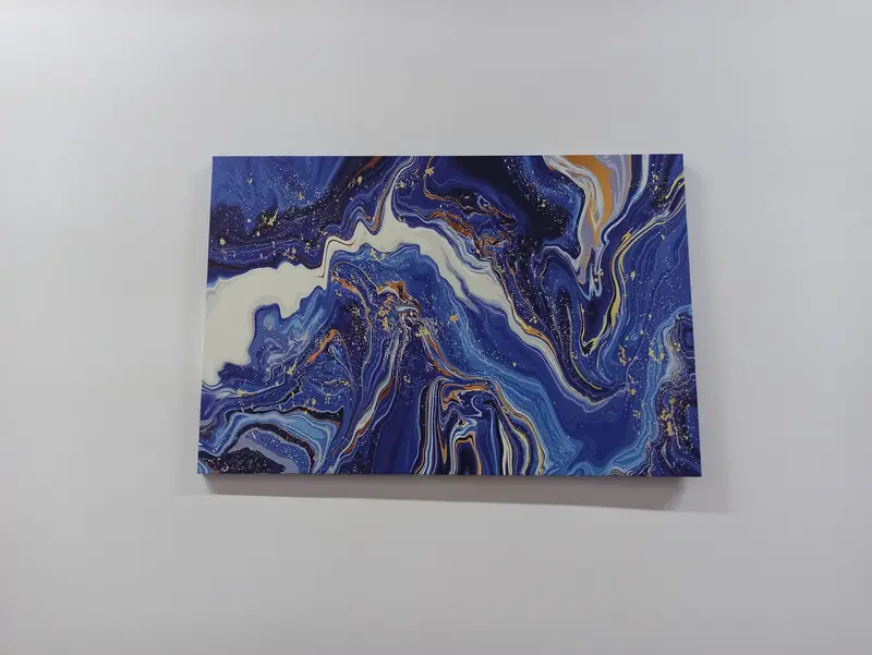 Navy Blue Marble Canvas, Canvas Wall Art, Marble Wall Art, Home Decor, Abstract Wall Art Living Room Canvas, Wall Decor, Luxury Wall Art, - 1