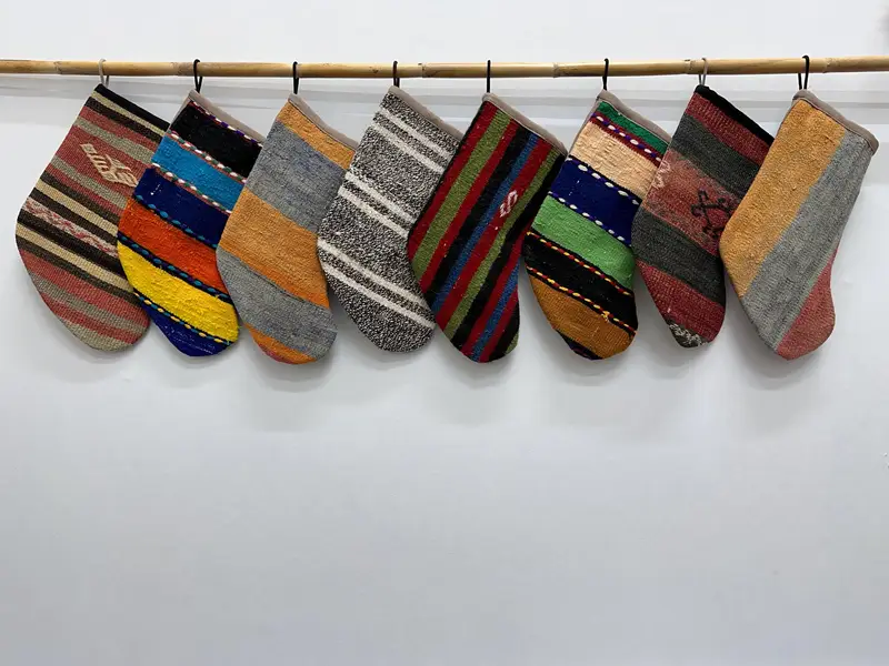 Medias navideñas festivas de 7 pulgadas, medias de caramelo