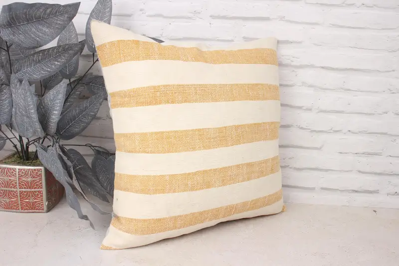 Pillow Sham, Throw Kilim Pillow, Turkish Pillow, Bright Pillow, Rustic Pillow Cover, Handmade Throw Pillow, Pillow for Couch, 18x18 White Pillow - 3