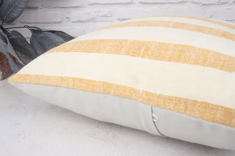 Pillow Sham, Throw Kilim Pillow, Turkish Pillow, Bright Pillow, Rustic Pillow Cover, Handmade Throw Pillow, Pillow for Couch, 18x18 White Pillow - 6