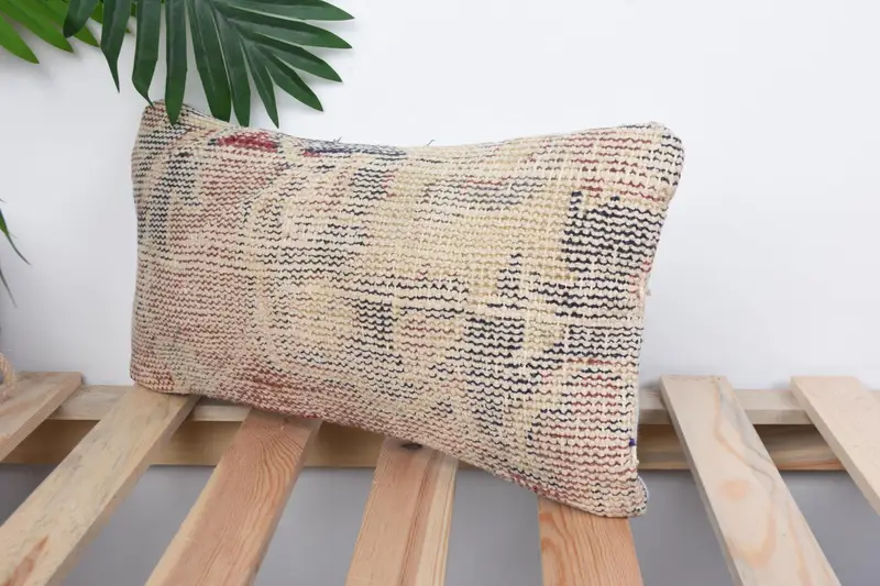 Cushion, Turkish Kilim Pillow, Throw Kilim Pillow, Couch Cushion Case, Vintage Kilim Throw Pillow, 8x16 Red Cushion Case, Hippie Throw Pillow Case - 5