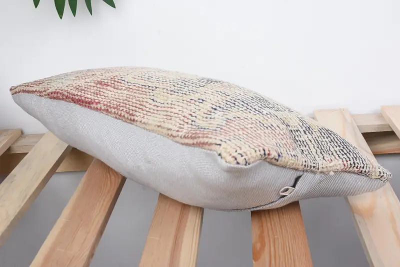 Cushion, Turkish Kilim Pillow, Throw Kilim Pillow, Couch Cushion Case, Vintage Kilim Throw Pillow, 8x16 Red Cushion Case, Hippie Throw Pillow Case - 6