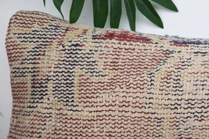 Cushion, Turkish Kilim Pillow, Throw Kilim Pillow, Couch Cushion Case, Vintage Kilim Throw Pillow, 8x16 Red Cushion Case, Hippie Throw Pillow Case - 2