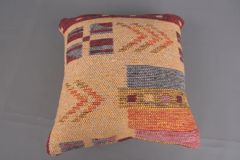 Neutral Pillow Cover, 14x14 Red Cushion, Customized Pillow Cover, Vintage Kilim Pillow, Cushion Cover, Vintage Pillow, Kilim Pillow Cover - 7